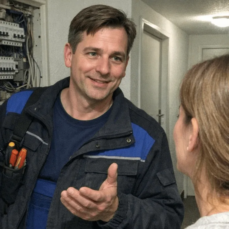 Erfahrener Techniker im Kundengespräch